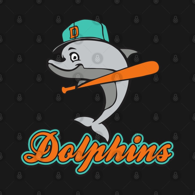 Dolphins Baseball by DavesTees