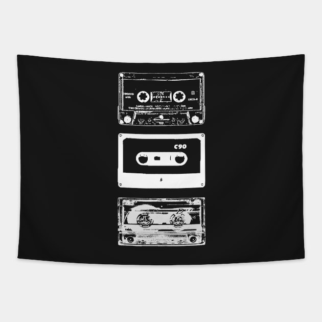 Retro tapes Tapestry by NineBlack