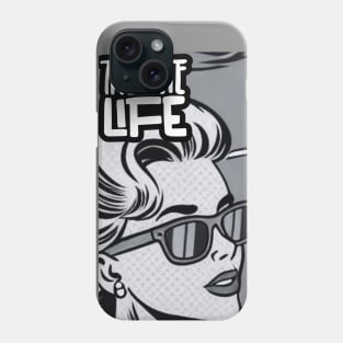 Theather life Romance Pop Art Black and White Phone Case