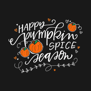 Women Distressed Pumpkin Spice Fall Season Halloween T-Shirt