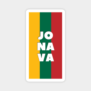 Jonava City in Lithuanian Flag Magnet