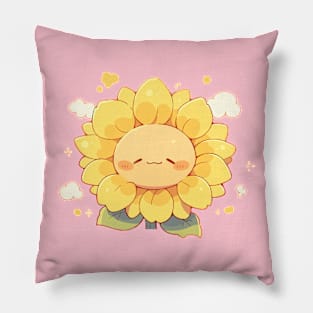 Happy Kawaii Summer Sunflower Baby Pillow