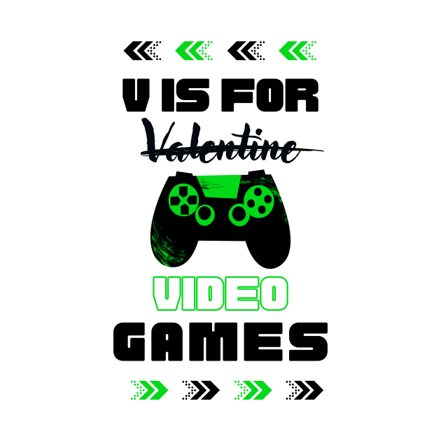 V Is For Video Games - Valentine's Day 2023 Wonderful by Tee Shop