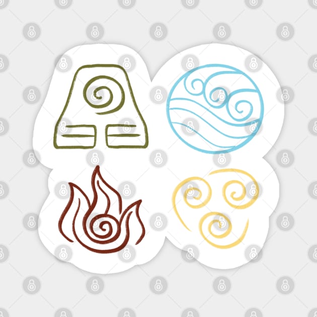 Avatar the Last Airbender Four Nations Magnet by maya-reinstein