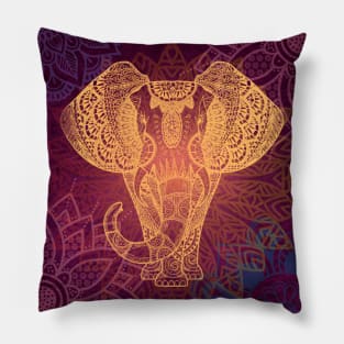 Mandala Elephant Pillow