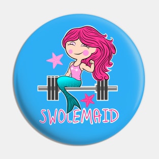 Fitness Mermaid, gym girl, fitness girl Pin