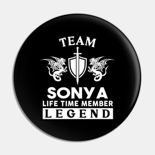 Sonya Name T Shirt - Sonya Life Time Member Legend Gift Item Tee Pin