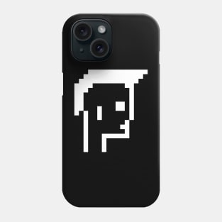 Pixel Art / Short Mohawk - White on Black / ToolCtypto NFT Phone Case