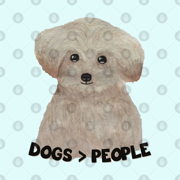 Dogs > people Dogs are grater than people Watercolor cute dachshund puppy by WatercolorFun