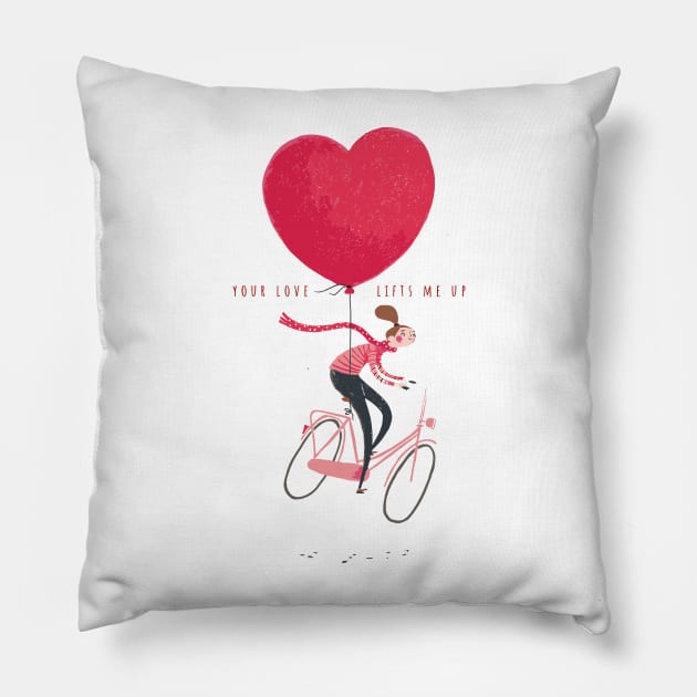Love's Embrace: Valentine's Day Affair Pillow by LindaBerg