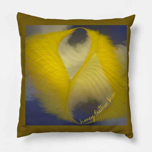 Honey feather bliss Pillow by 2Dogs