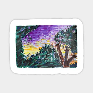 Purple Evening Magnet