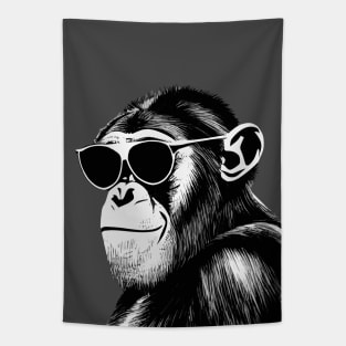 Chimpanzee with sunglasses Tapestry