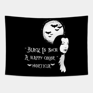 Black is Such a Happy Color Quote Gothic Grunge Punk Halloween Tapestry