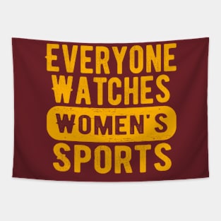 Retro everyone watches women's sports Tapestry