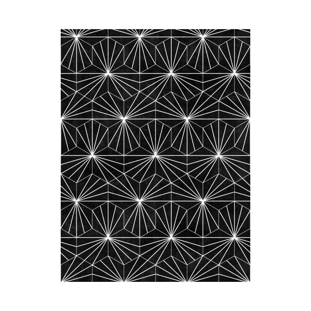 Hexagonal Pattern - Black Concrete by ZoltanRatko