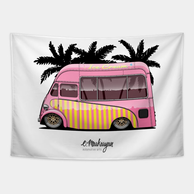 Ice Cream truck Tapestry by Markaryan