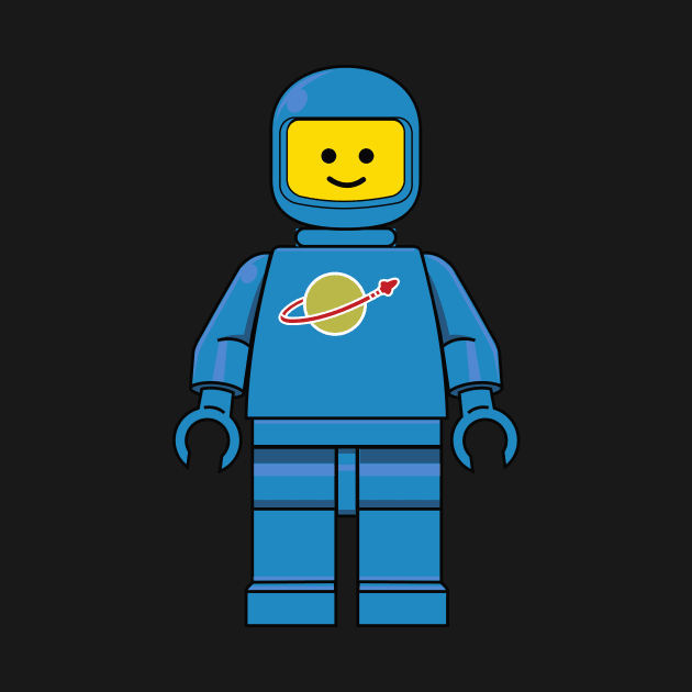 Lego Space Minifig - Blue by Hell Creek Studios