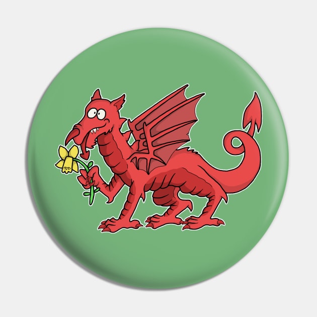 Welsh Dragon Pin by Skarmaiden