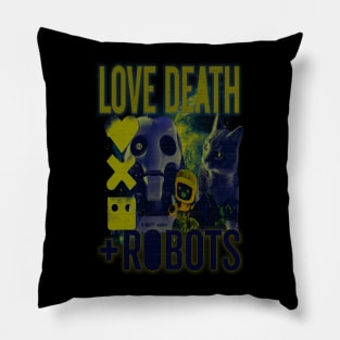 Love Death + Robots (Distressed Version) Pillow