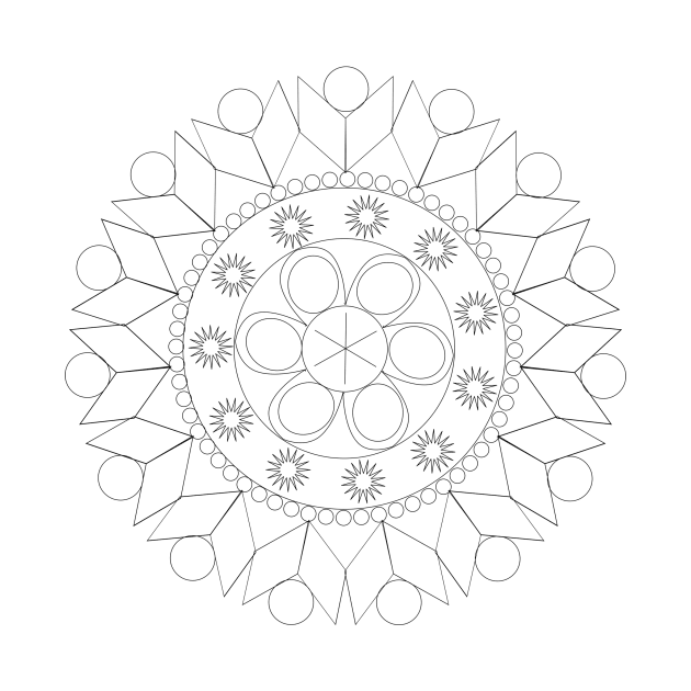 Mandala #2 for You to Color by BKMuir