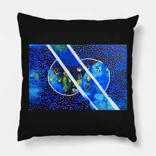 Straddling the Worlds: Inner Power Painting Pillow