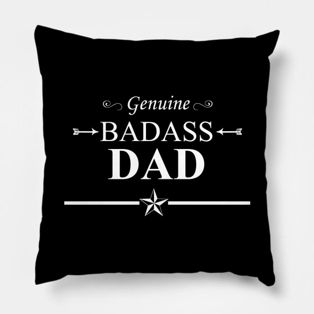 Badass Dad Pillow by Mindseye222
