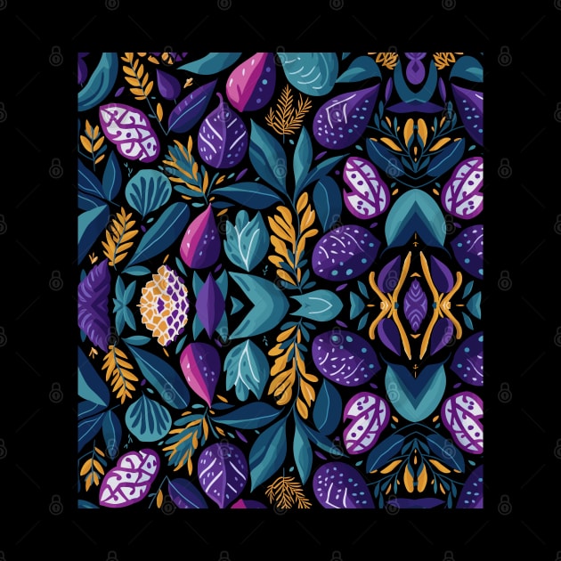 Seamless pattern with tropical leaves and plants. by webbygfx