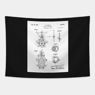 Surveying Patent - Surveyor Construction Builder Art - White Tapestry