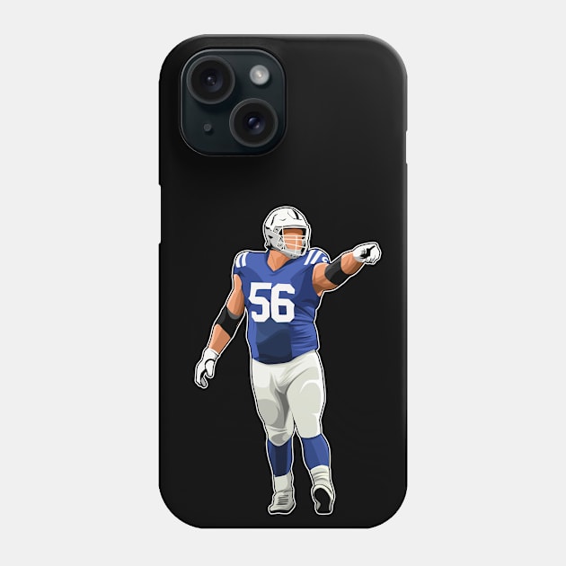 Quenton Nelson #56 In Action Phone Case by GuardWall17