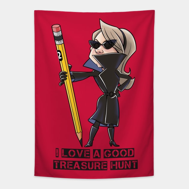 Love to Treasure Hunt Tapestry by WithCharity