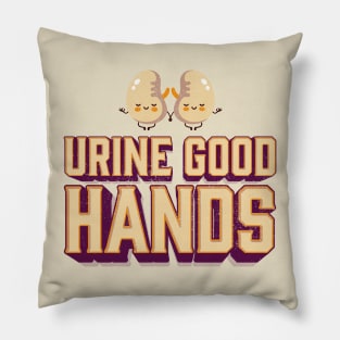 Kidney disease Urine Good Hands Kidney Care Pun Vintage Pillow