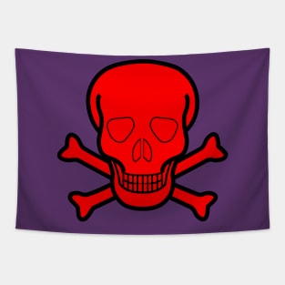 Skull red Tapestry