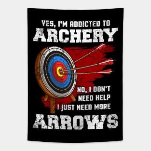 Yes I'm Addicted To Archery Archer Funny Quote Sayings Tapestry