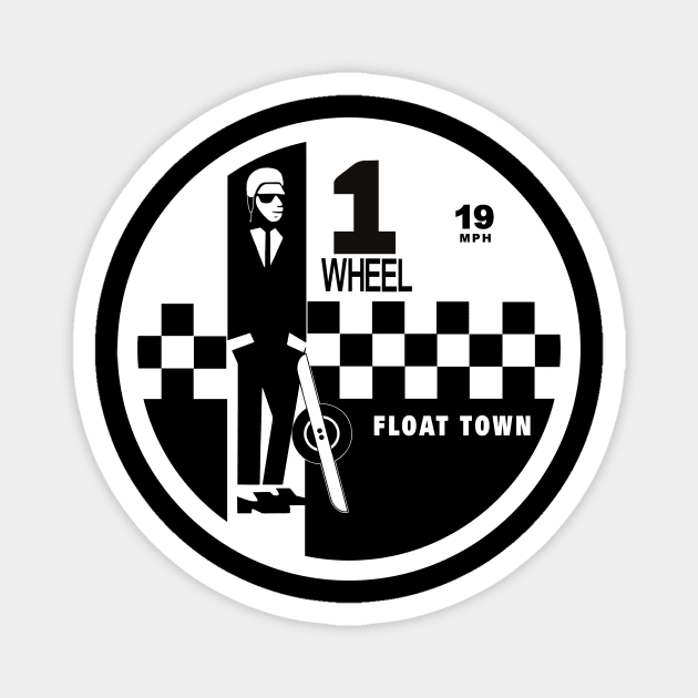 Float Town Record Label Magnet by OneWheel Skanking