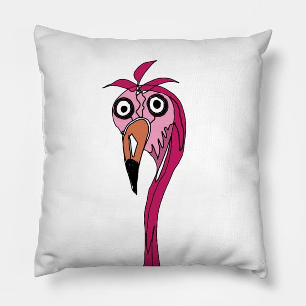 Pink Flamingo Pillow by bailezell