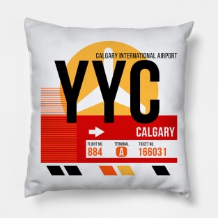 Calgary (YYC) Airport // Sunset Baggage Tag Pillow