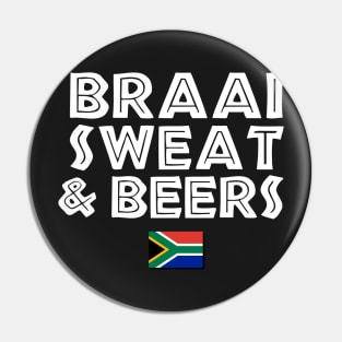 Braai Sweat & Beers BBQ South Africa Pin