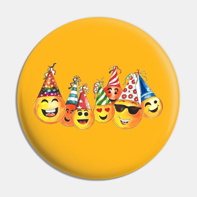 Happy Birthday celebration Card Pin by Mako Design 