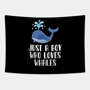 Just A Boy Who Loves Whales Tapestry