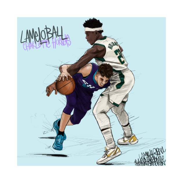 Lamelo Ball by tea rent illustrations