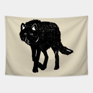 Black Wolf Tapestry