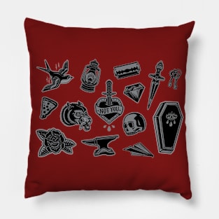 doodle mystical elements Pillow