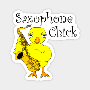 Saxophone Chick Text Magnet