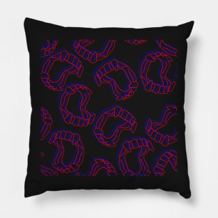 Retro 3D Vampire Fangs Pillow