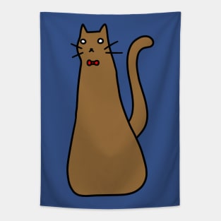 Long Brown Cat Tapestry