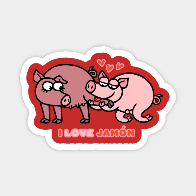 I Love Ham Magnet by byTxemaSanz