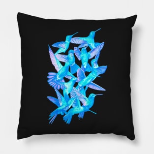 Hummingbird Dance in Sharpie (IceBird Edition) Pillow