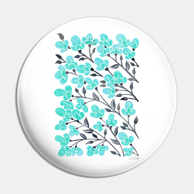 turquoise cherry blossoms Pin by CatCoq