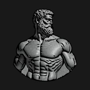 Ancient Greek Statue Of A Bearded Man With Muscular Physique T-Shirt